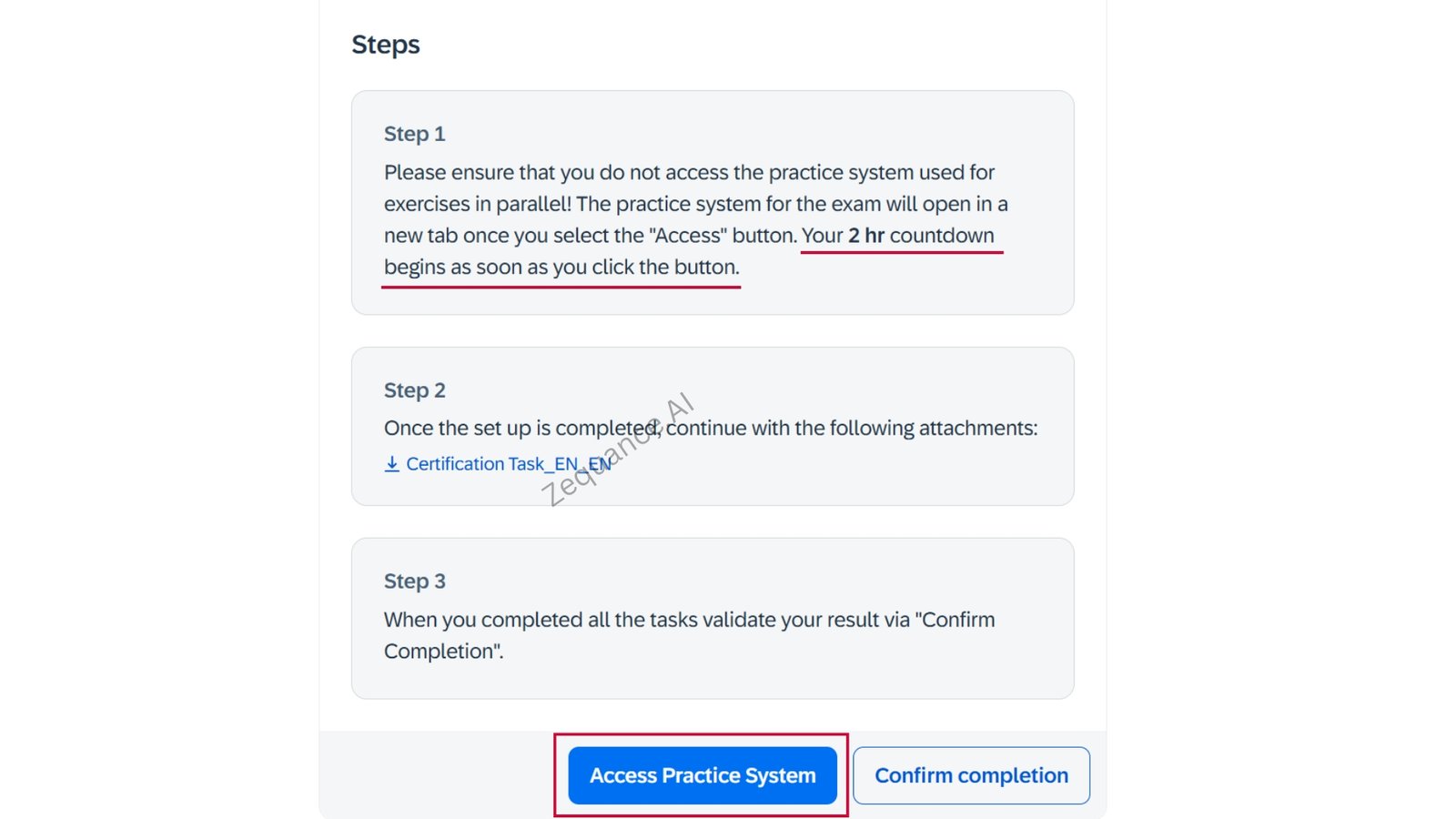 SAP AI Certification Timer